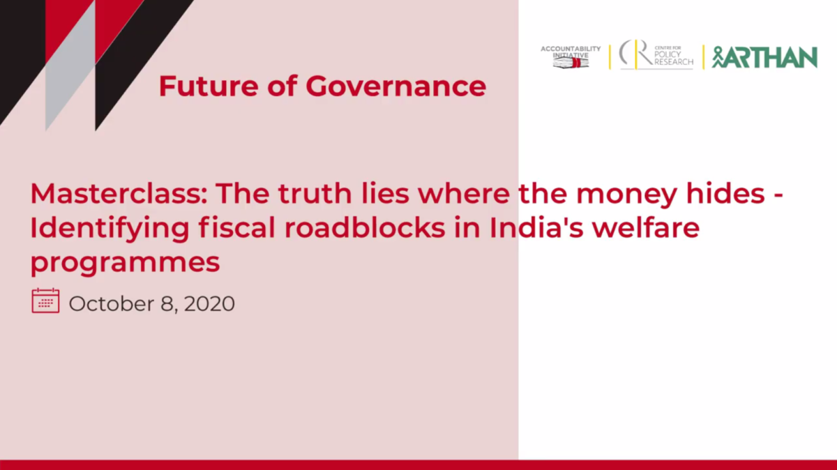 Future of Governance Masterclass: The truth lies where the money hides