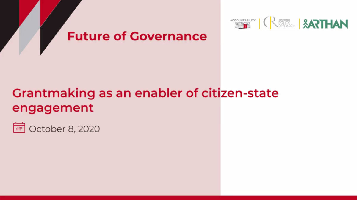 Future of Governance Panel: Grantmaking as an enabler of citizen-state engagement