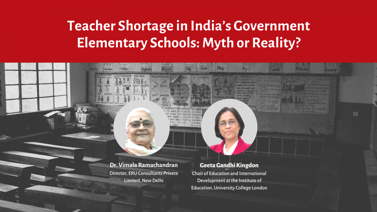 Teacher Shortage in India’s Government Elementary Schools: Myth or Reality?